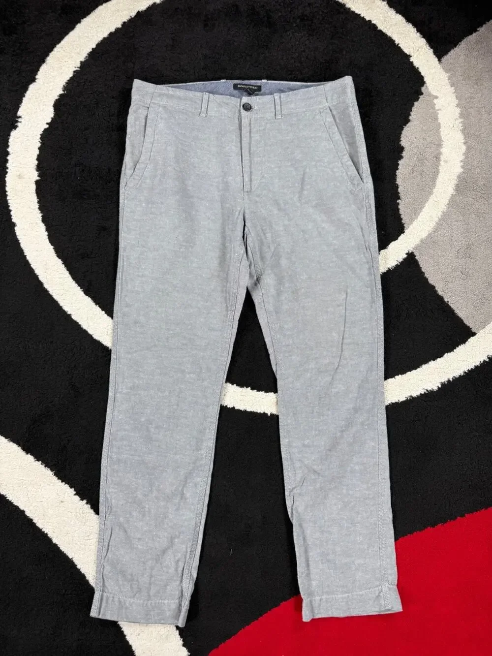 Banana Republic Pants Mens 33x32 Gray Linen Blend Casual Beach